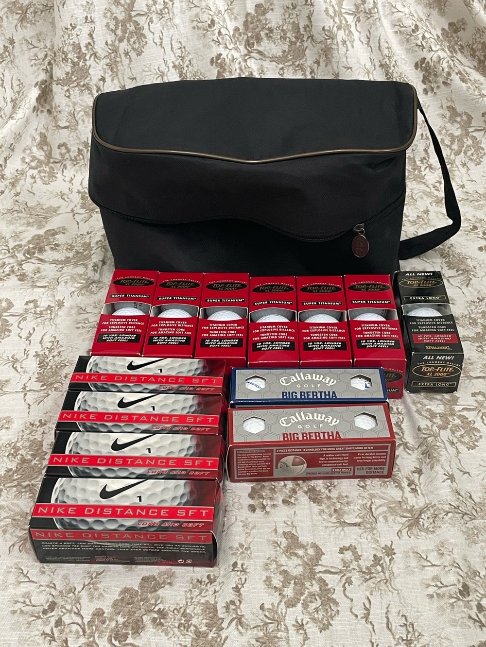 NEW- St. Andrews Golf Ball Lot- bag, tees, initials kit, and more